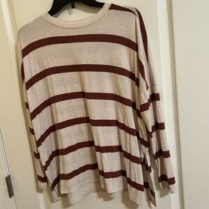 Maurice’s 24/7 oversized stripped Long Sleeve Top